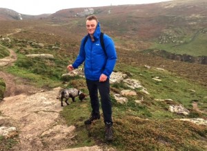 South West Coast Path Bruce the dog