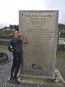 South West Coast Path midway marker